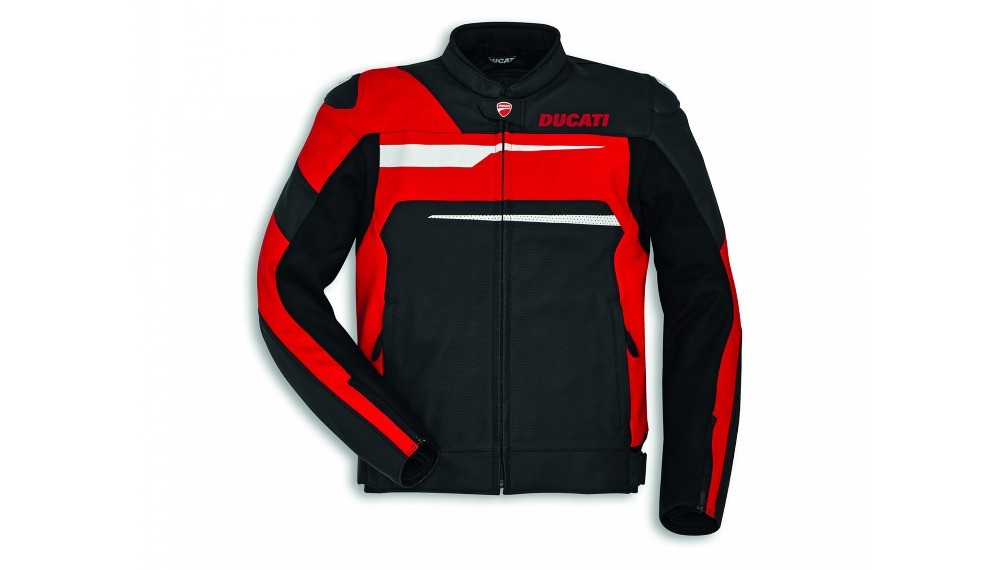 Speed Evo C1 Leather Jacket Black-Red